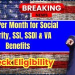 $2700 Per Month for Social Security, SSI, SSDI & VA Benefits