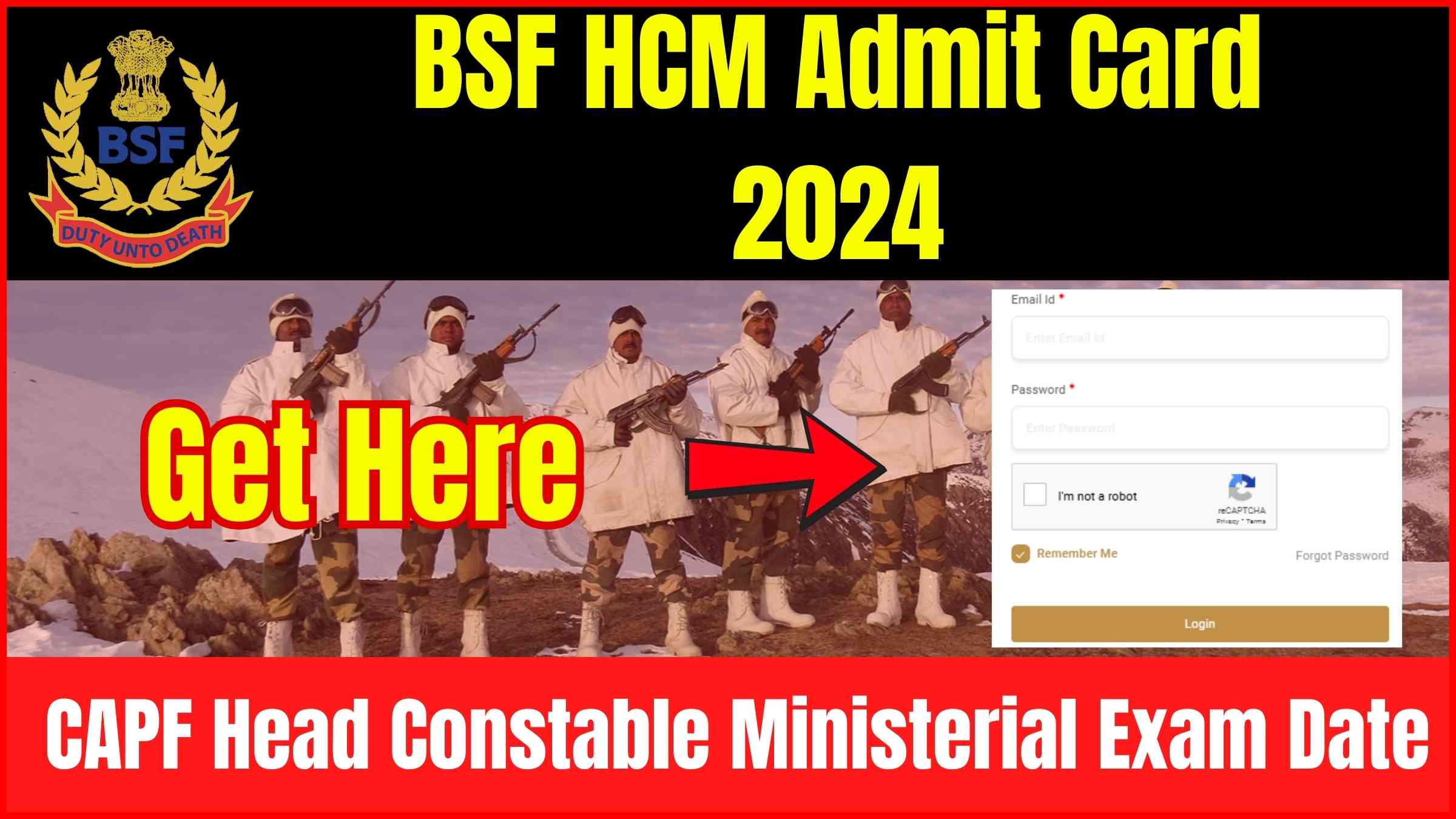 BSF HCM Admit Card 2024