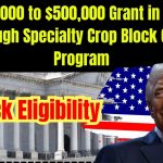 $100,000 to $500,000 Grant in 2025 through Specialty Crop Block Grant Program