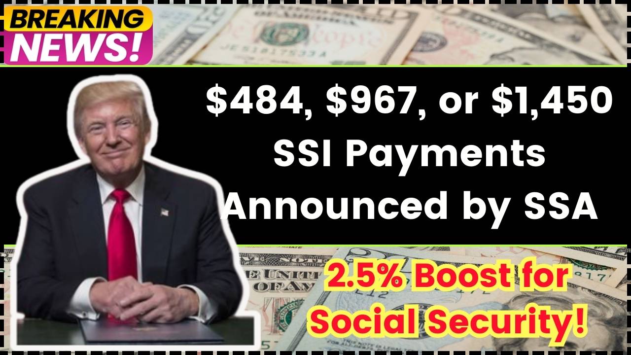 $484, $967, or $1,450 SSI Payments Announced by SSA