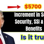 $5700 Increment in Social Security, SSI & SSDI Benefits 2025