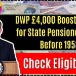 DWP £4,000 Boost Coming for State Pensioners Born Before 1958