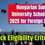 Hungarian Summer University Scholarships 2025 for Foreign Students